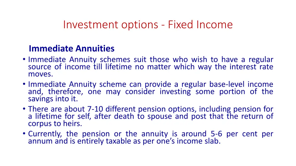 investment options fixed income 6