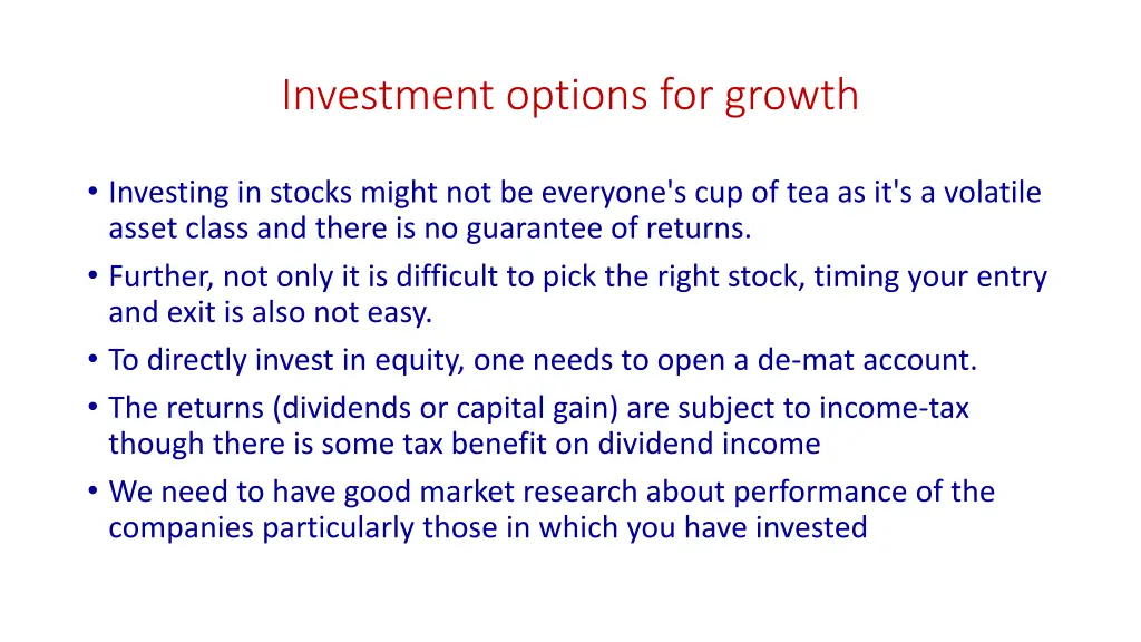 investment options for growth 3
