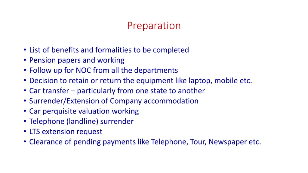 preparation 1