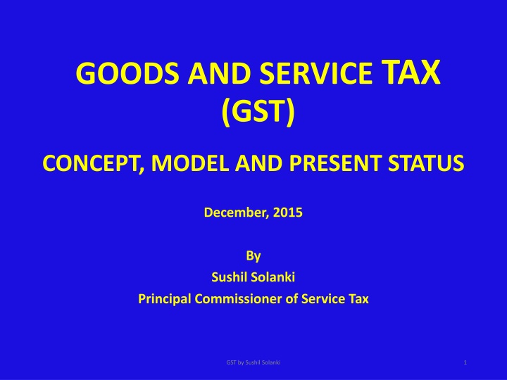 goods and service tax gst