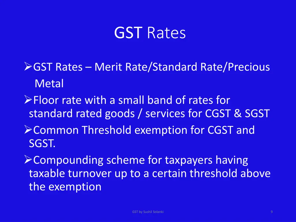 gst rates