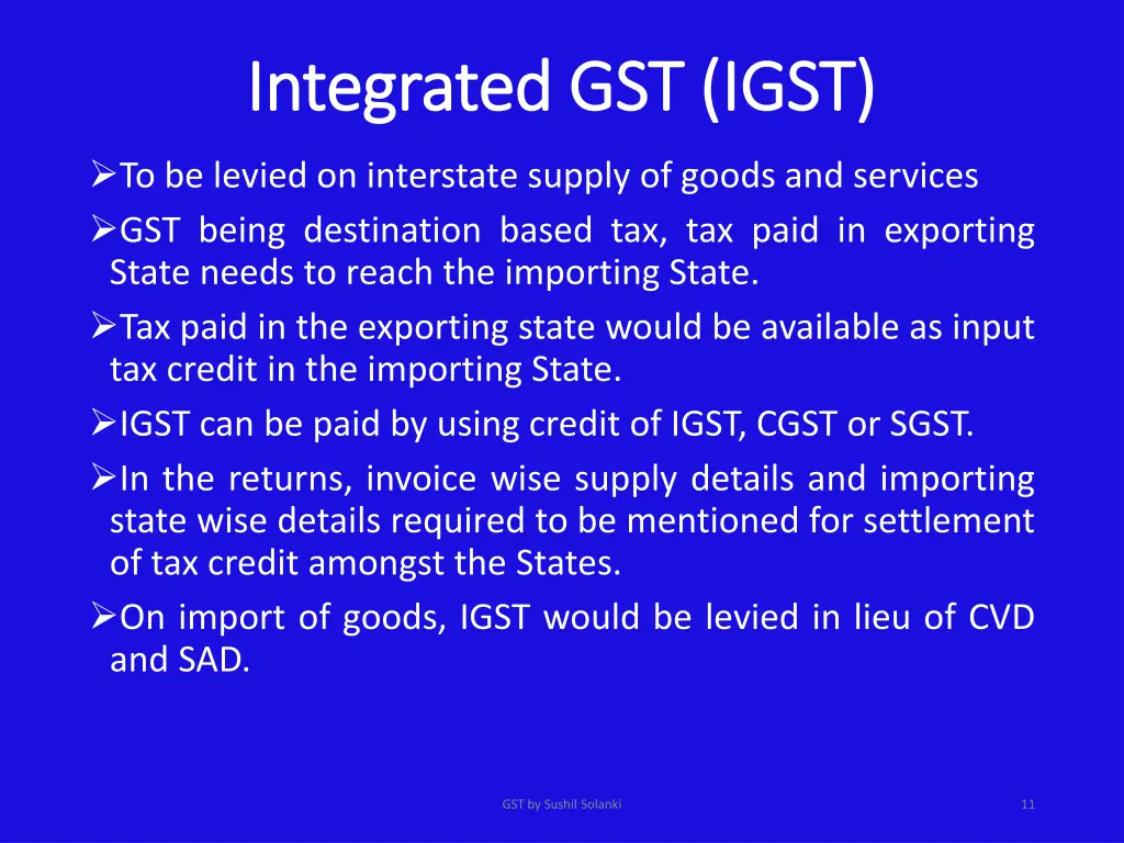 integrated gst igst integrated gst igst