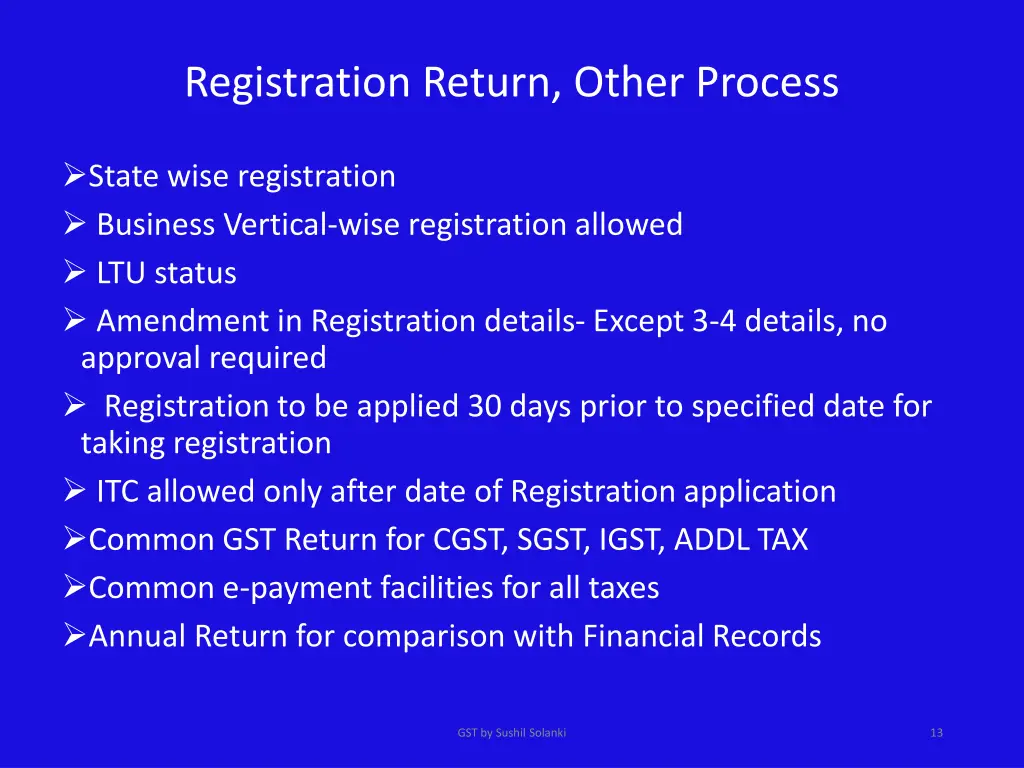 registration return other process