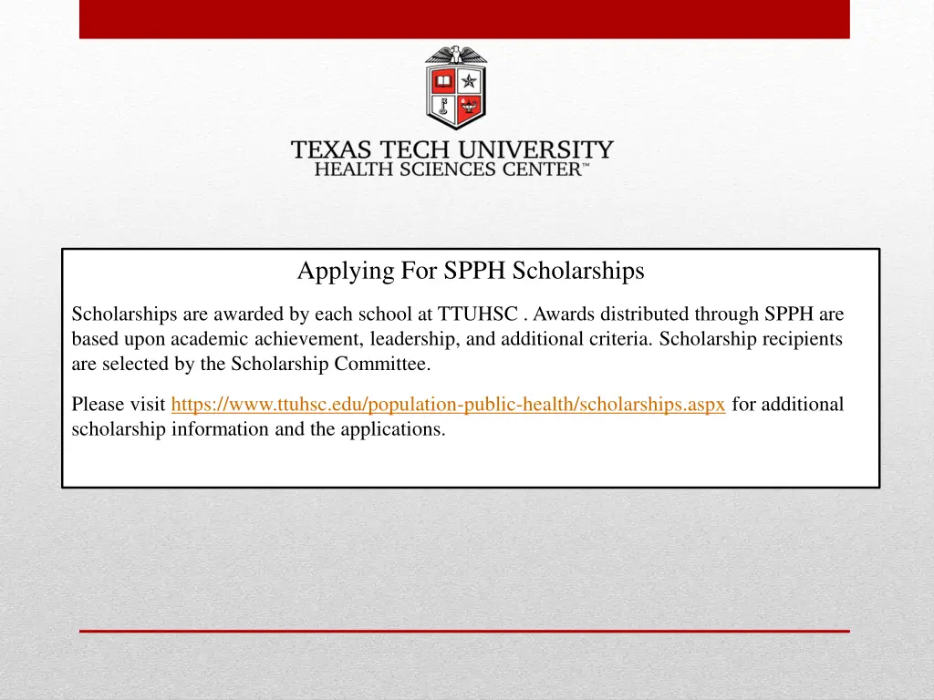 applying for spph scholarships