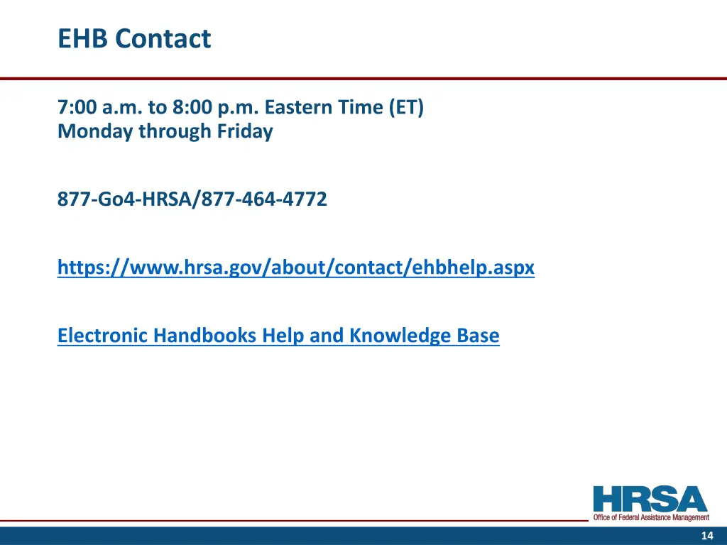 ehb contact