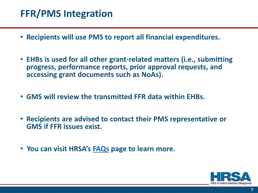 ffr pms integration