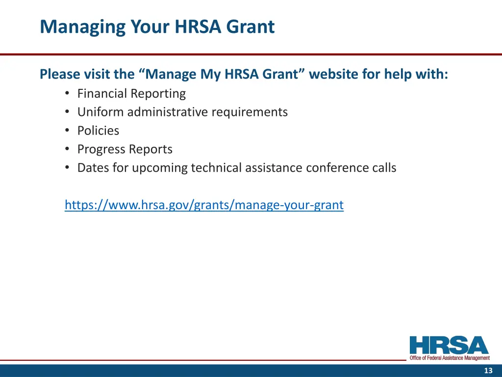 managing your hrsa grant