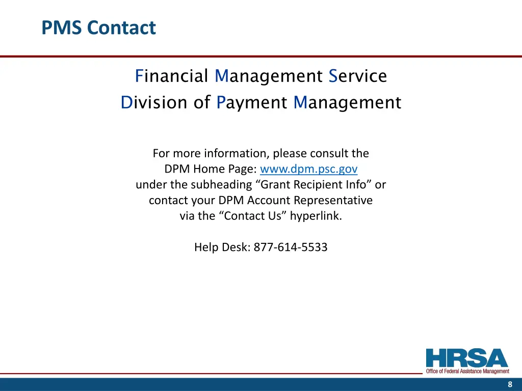 pms contact