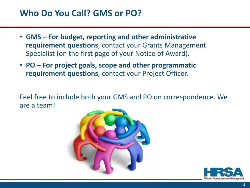 who do you call gms or po