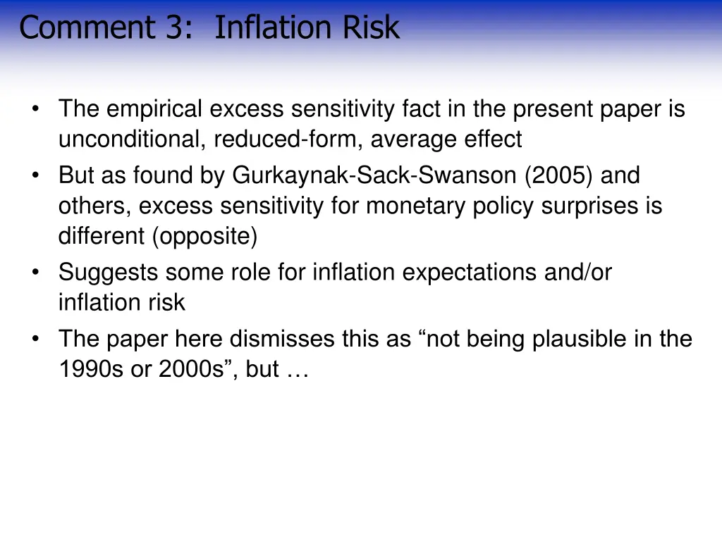 comment 3 inflation risk 2