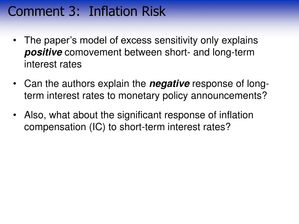 comment 3 inflation risk 5