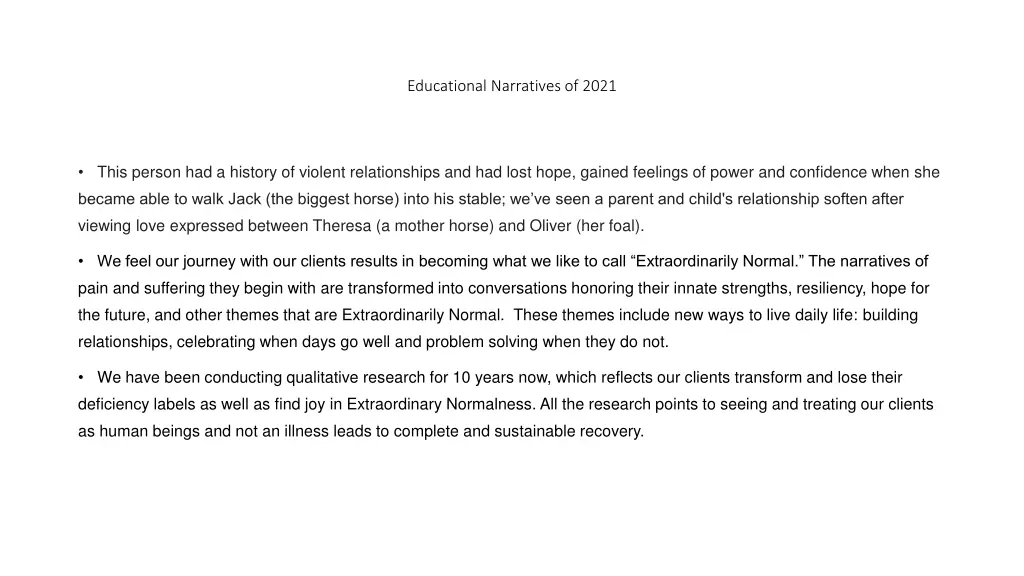 educational narratives of 2021