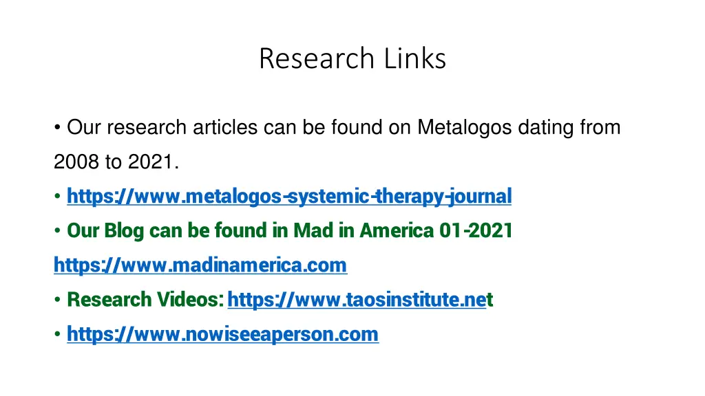research links