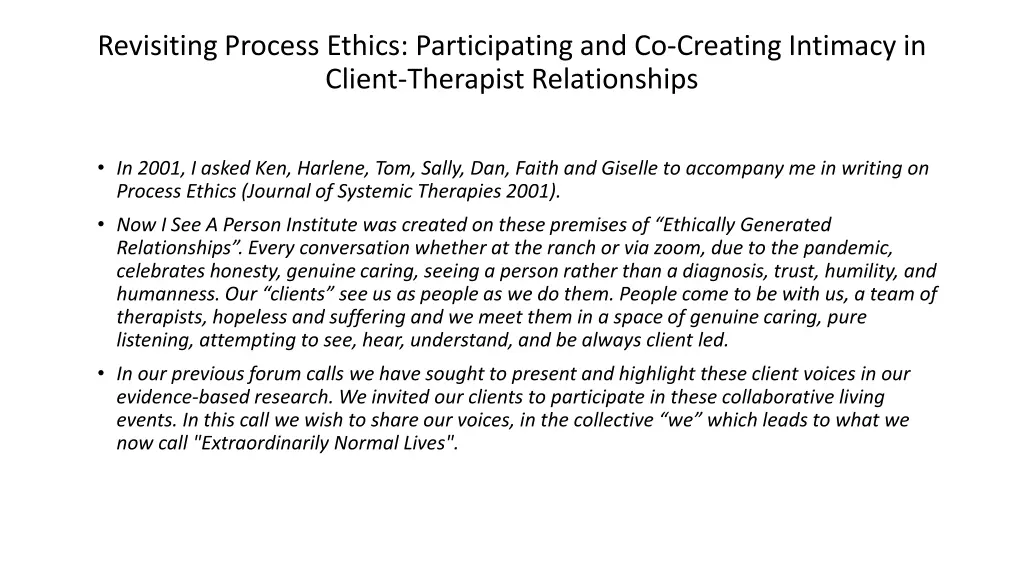 revisiting process ethics participating 1