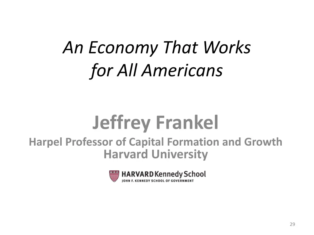 an economy that works for all americans