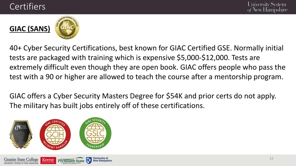 certifiers 6