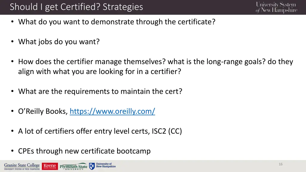 should i get certified strategies