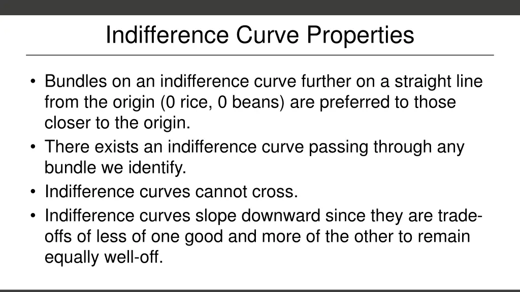 indifference curve properties