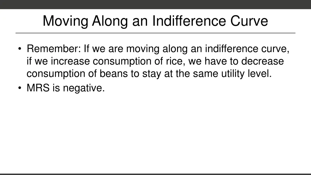 moving along an indifference curve