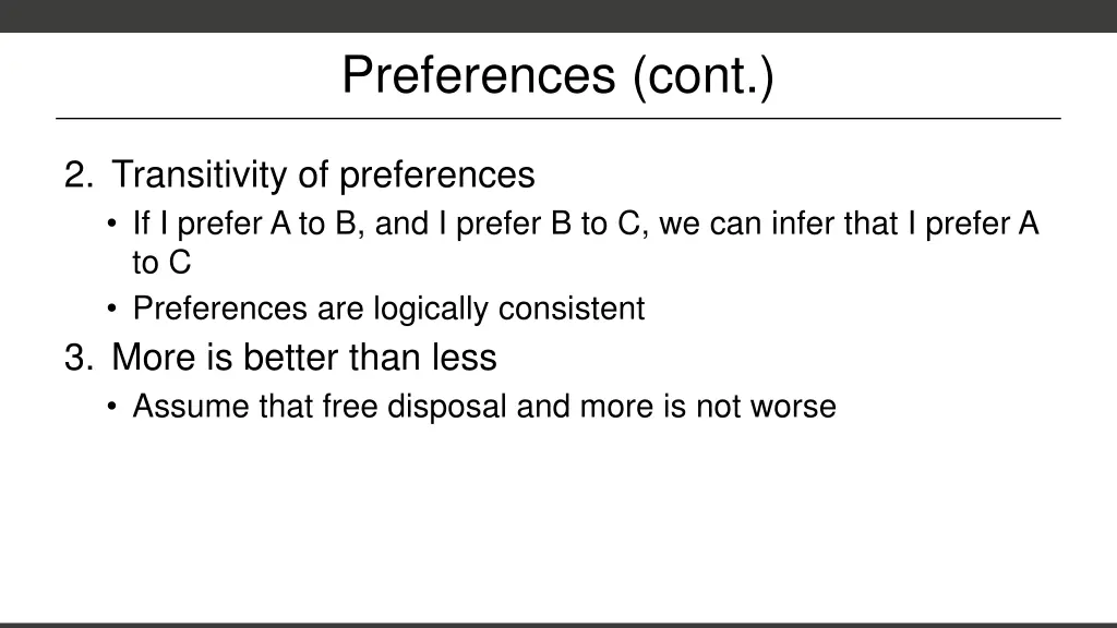 preferences cont