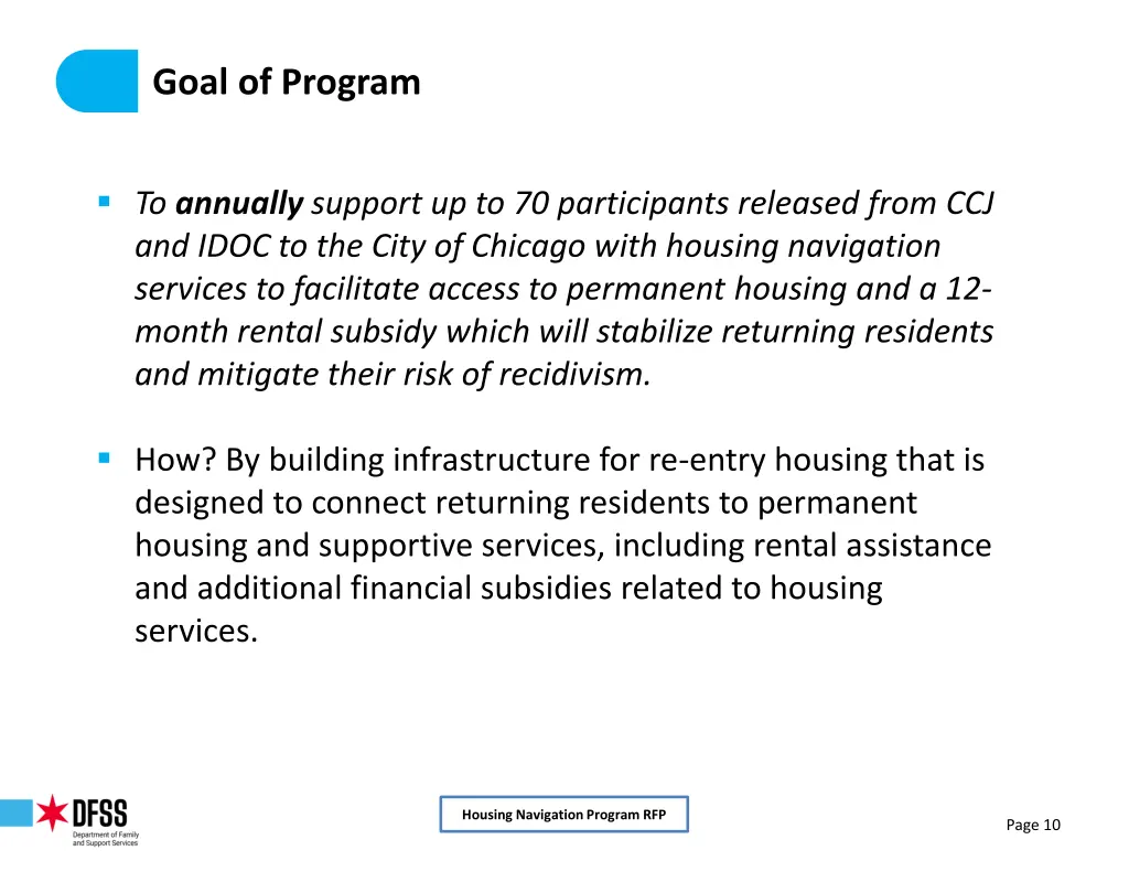goal of program