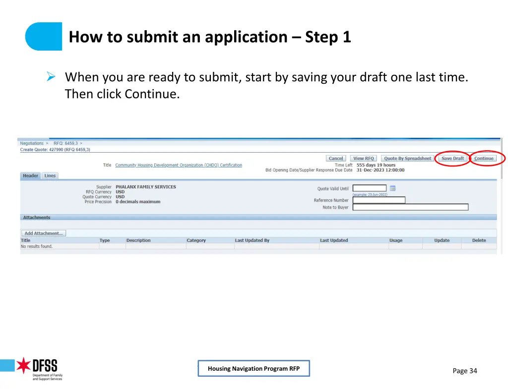how to submit an application step 1