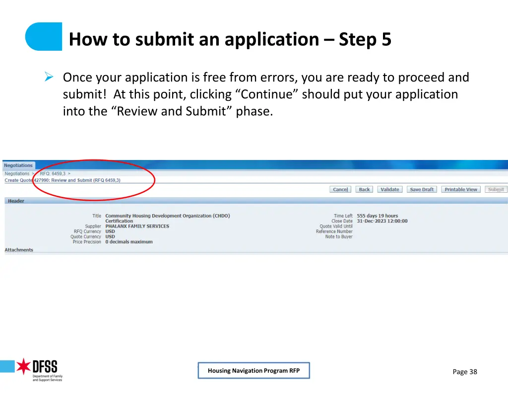 how to submit an application step 5