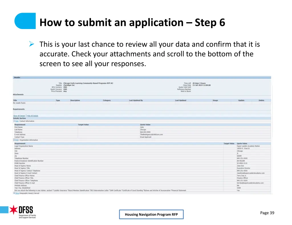 how to submit an application step 6
