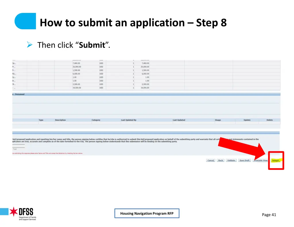 how to submit an application step 8