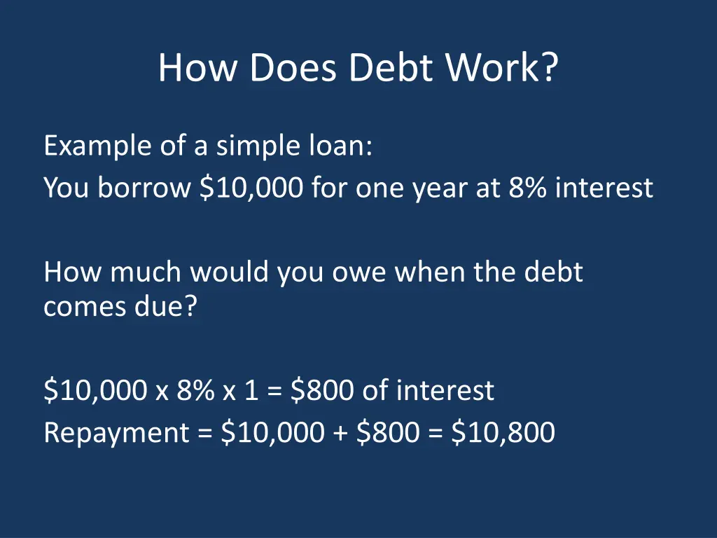 how does debt work 1