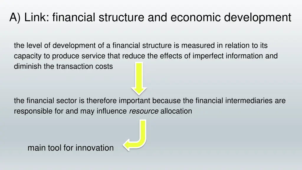 a link financial structure and economic 1
