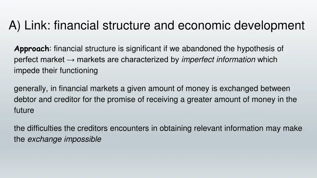 a link financial structure and economic