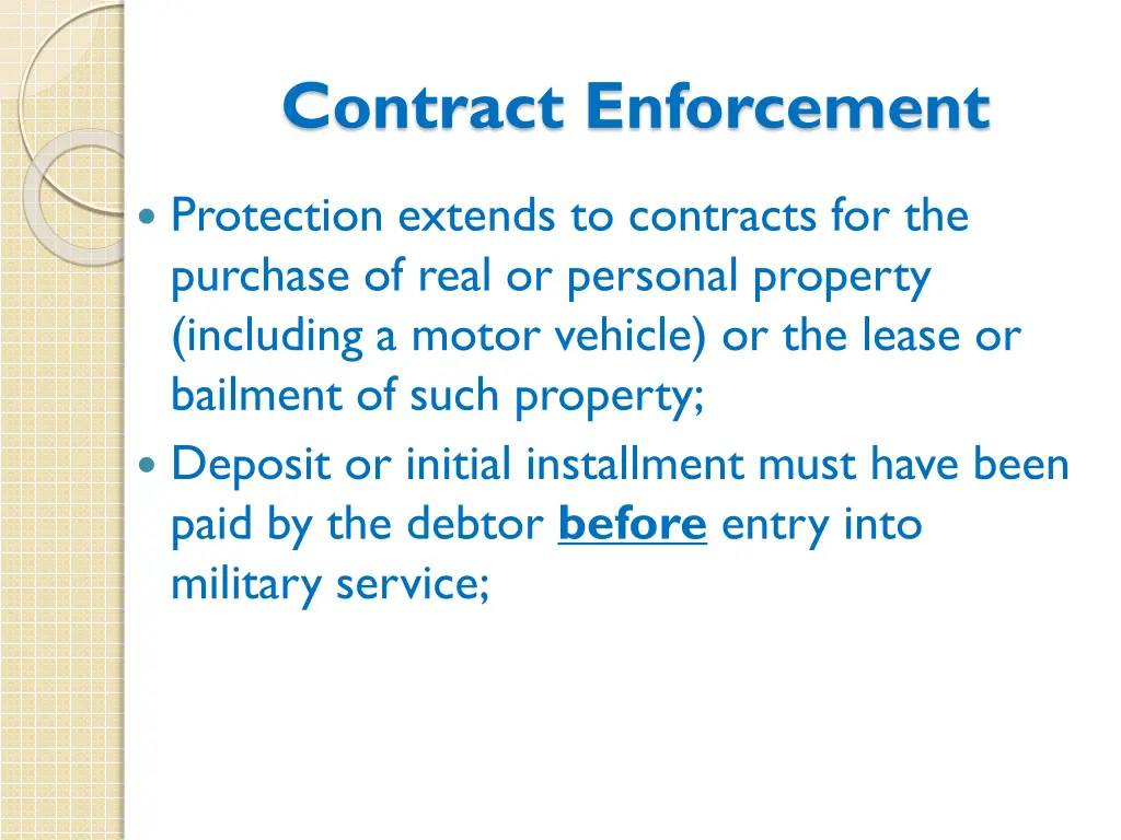 contract enforcement