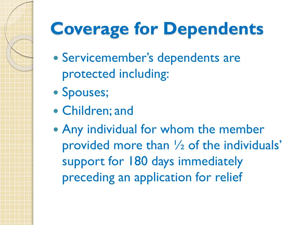 coverage for dependents