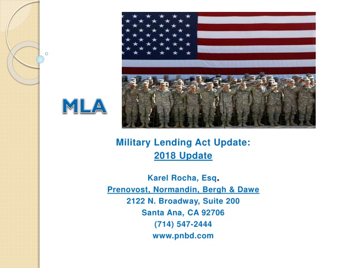 military lending act update 2018 update