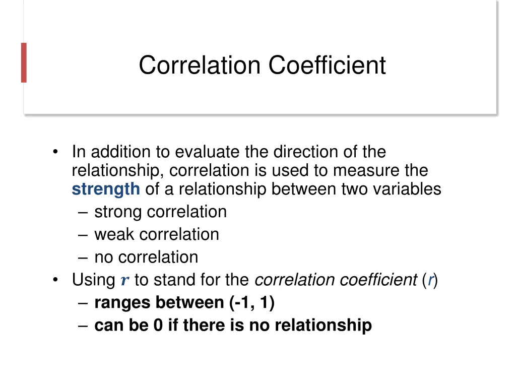 correlation coefficient