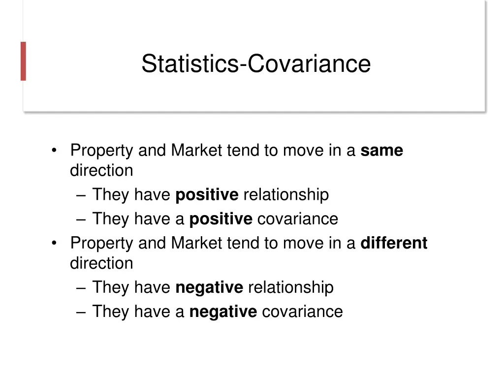 statistics covariance