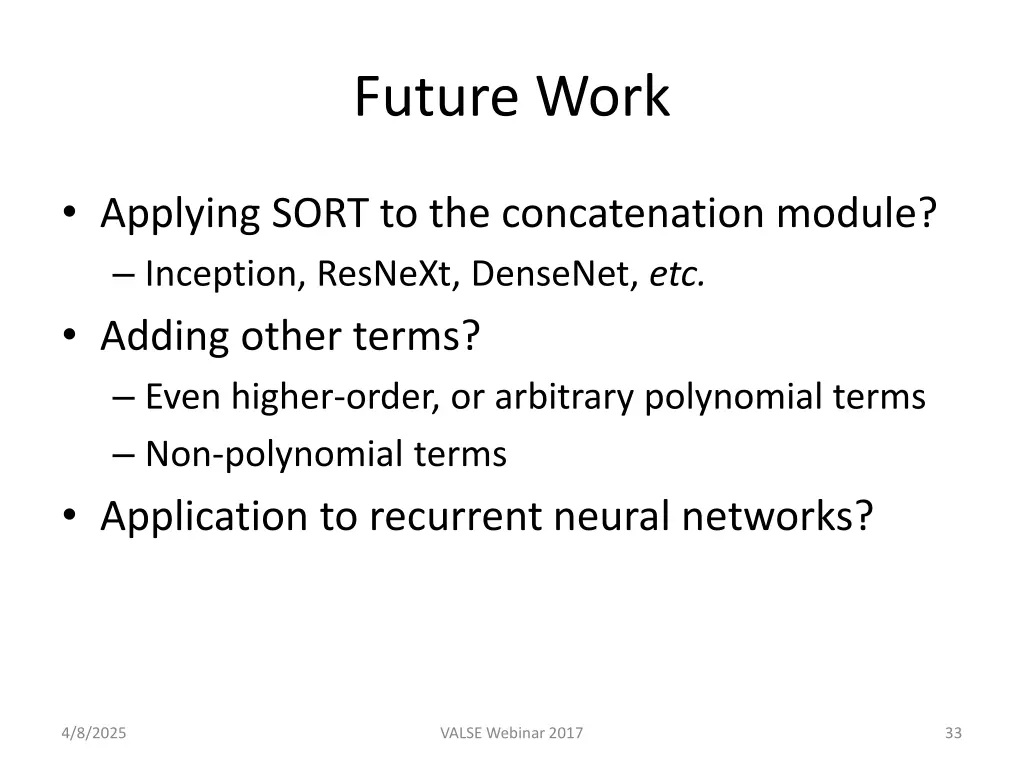 future work