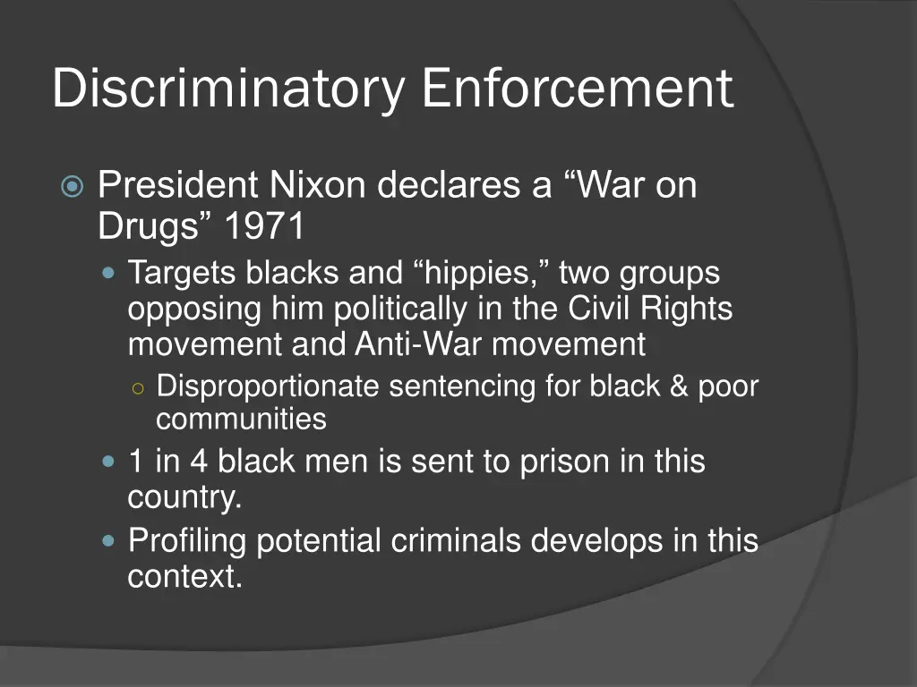 discriminatory enforcement