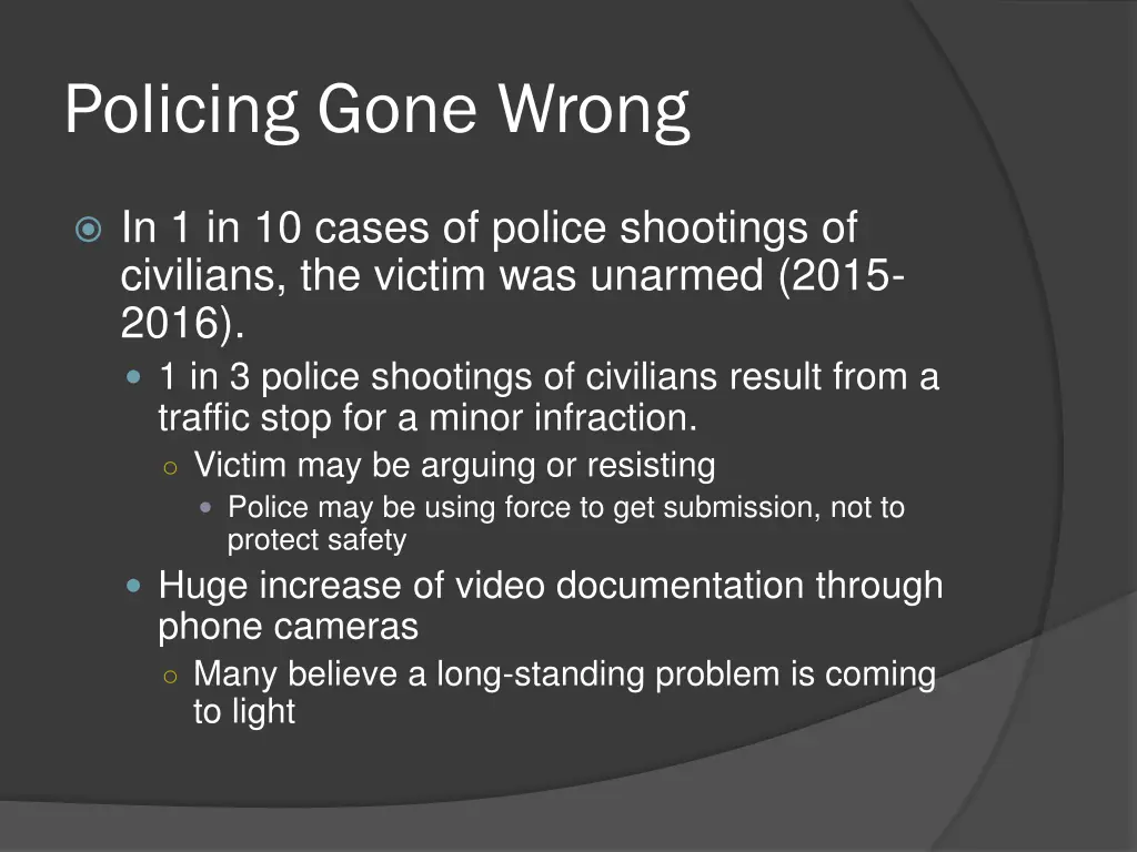 policing gone wrong