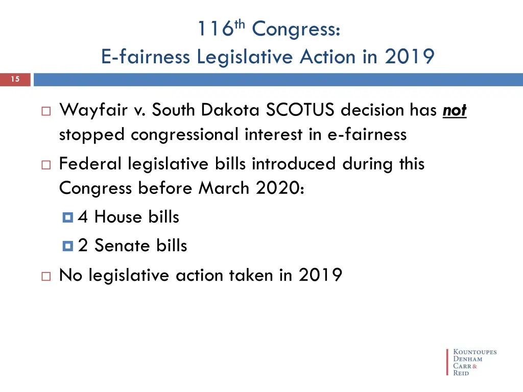 116 th congress 1