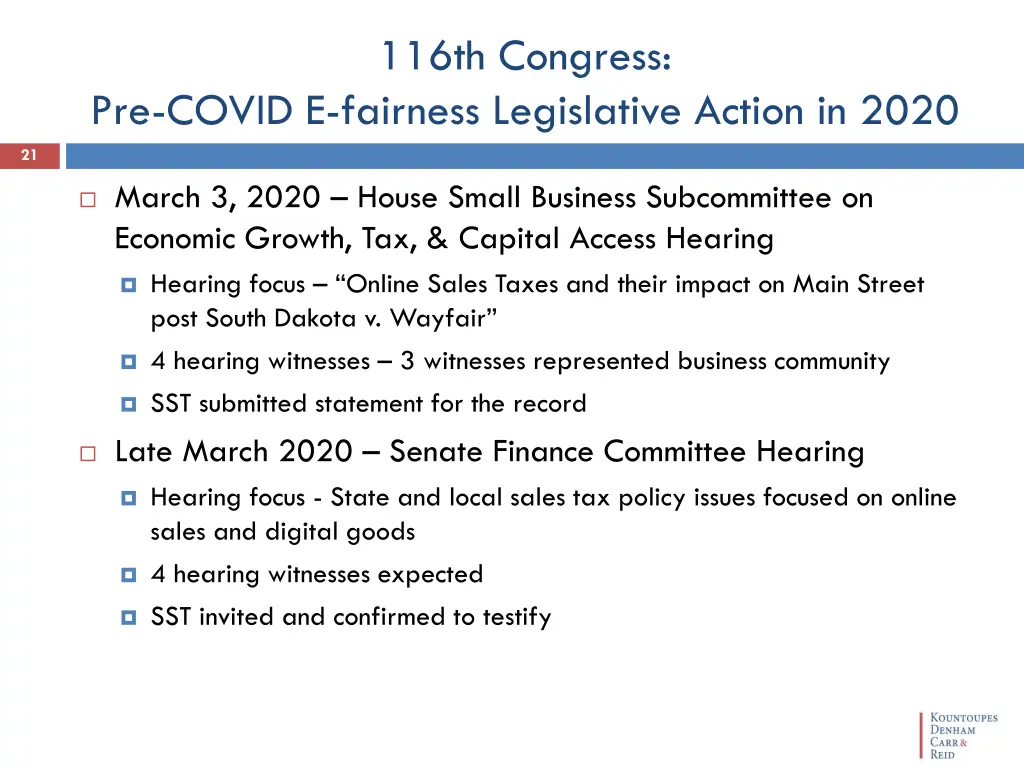 116th congress