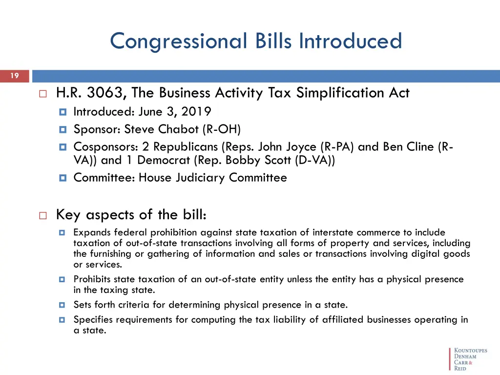 congressional bills introduced