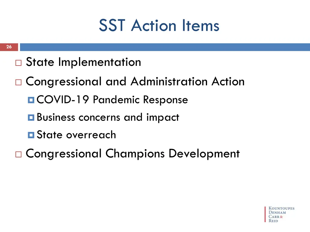 sst action items