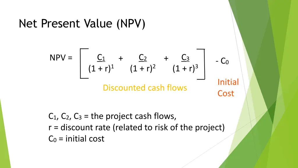 net present value npv