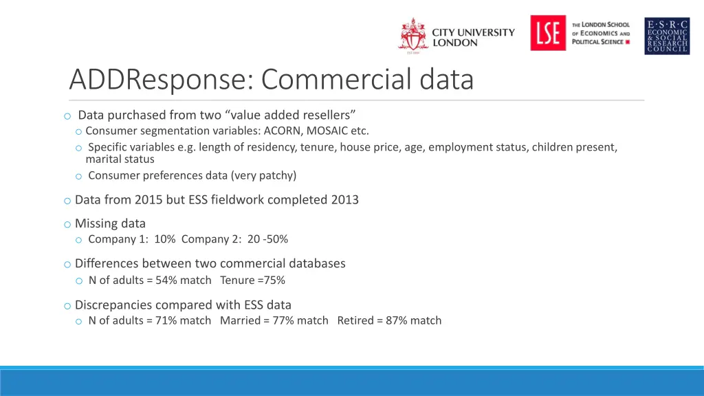 addresponse commercial data
