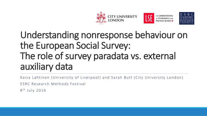 understanding nonresponse behaviour