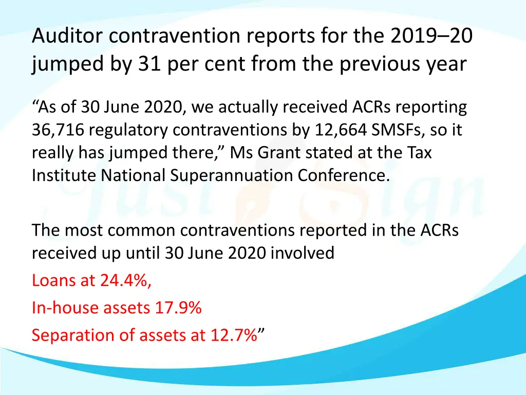 auditor contravention reports for the 2019