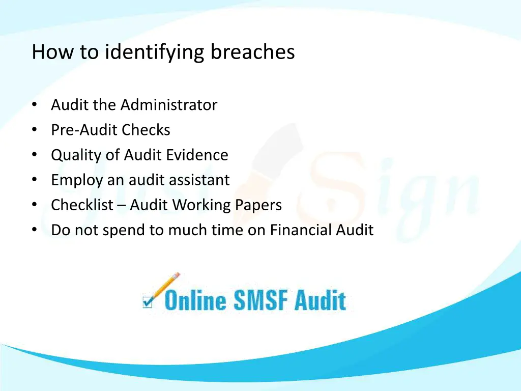 how to identifying breaches