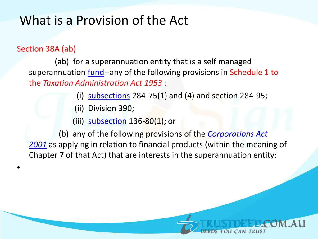what is a provision of the act